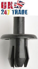 Load image into Gallery viewer, 10x MERCEDES VAUXHALL VOLVO FORD FASTENERS PLASTIC RIVET TRIM CLIPS