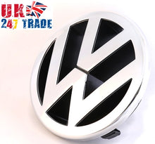 Load image into Gallery viewer, VW GOLF POLO EOS CADDY FRONT 125mm GRILLE EMBLEM CHROME BADGE 1T0853601A
