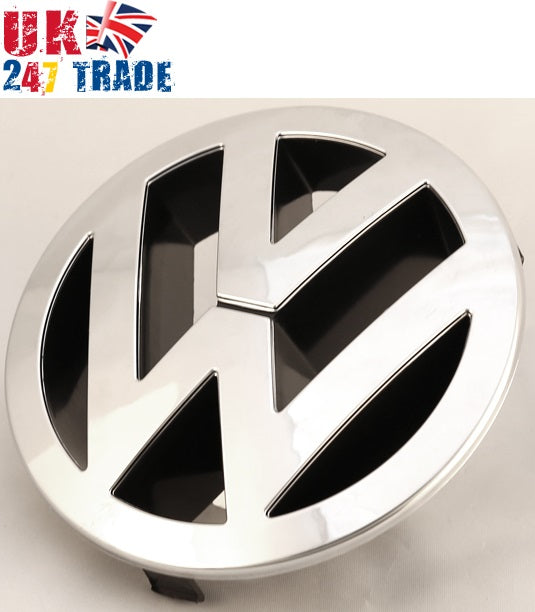 VW TOUAREG FRONT 150mm GRILLE EMBLEM CHROME BADGE 7L6853601A